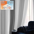 thumbnail image 5 of Grey Striped Blackout Curtains for Bedroom/Living Room, Pinch Pleated Black Out Curtains, Minimalist Farmhouse Stripe Room Darkening Window Drapes with Hooks 2 Panels, 39"x70", 5 of 8