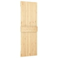 thumbnail image 3 of vidaXL NARVIK 27.6"x82.7" Solid Pine Wood Sliding Barn Door, Natural Brown, No Hardware Kits, 3 of 11