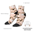 thumbnail image 4 of Goofa Beagle Dog On Brown Pattern Non Slip Socks with Grips for Elderly, Crew Socks Yoga Hospital Socks Cushioned Sole Gripper Socks for Men Women, 4 of 5