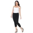 thumbnail image 2 of White Mark Women's Plus Size Casual Capri Leggings, 2 of 4