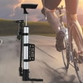 thumbnail image 3 of Bomba de aire de neumático de bicicleta de ciclismo MTB de aleación de aluminio ligera portátil (plata), 3 of 8
