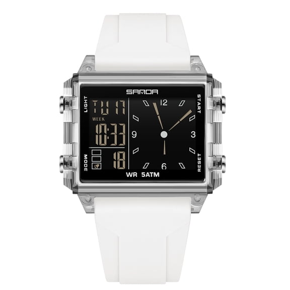 Digital Watch for Men, Multi-Function Sports Watch with Multiple Alarms, Stopwatch, Backlight, Waterproof Outdoor Minimalist Watch for Students, Hiking