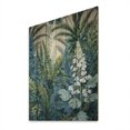 thumbnail image 2 of Designart "Blue and Green Fern Fonds A Touch of Nature s Magic II" Floral Print on Natural Pine Wood, 2 of 5