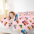 thumbnail image 3 of Manfei Kawaii Sports Car Full Size Comforter Sets,Modern Sports Art Bedding Comforter Set,Pink,Pink Reversible,3-Piece,1 Comforter and 2 Pillowcases, 3 of 7