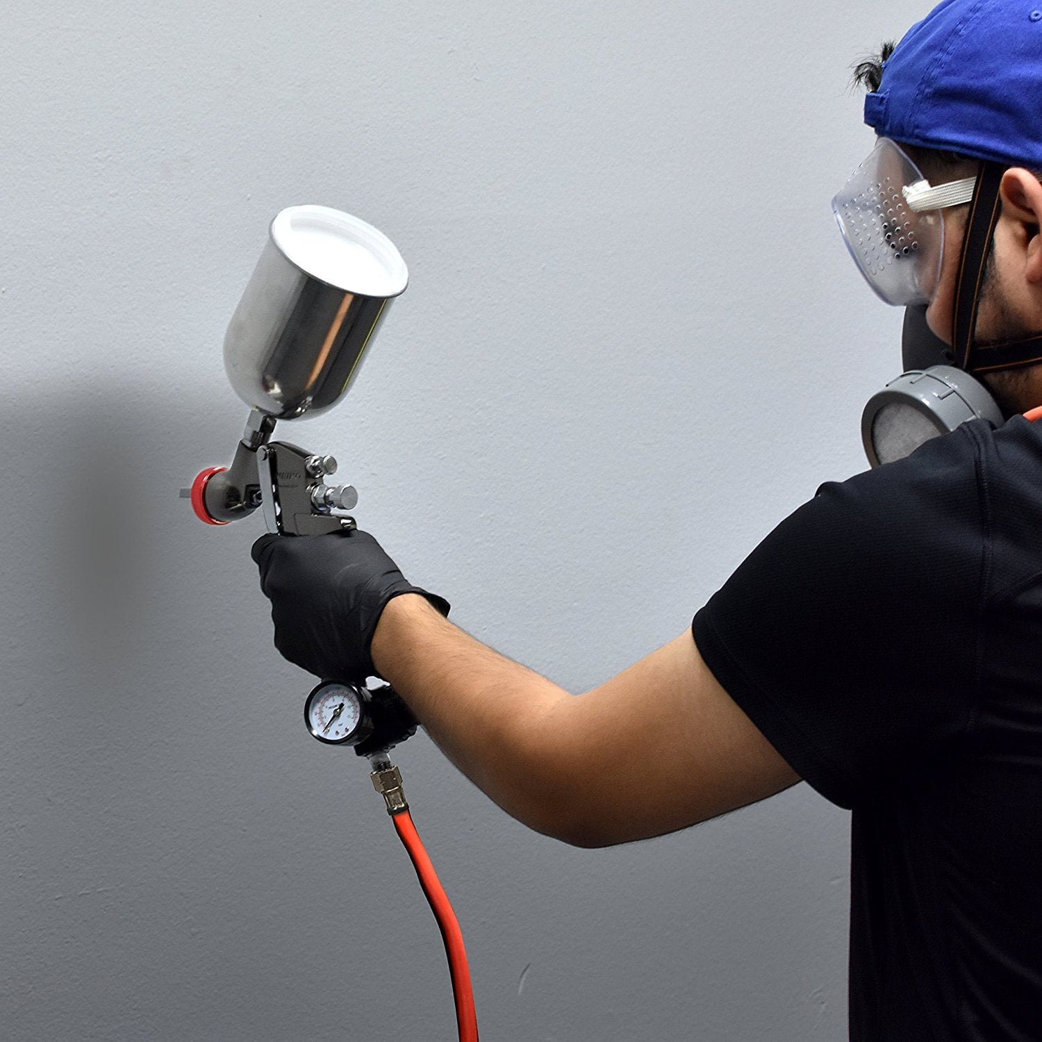 NEIKO 31216A Air Spray Paint Gun, HVLP with Gravity Feed, 2.0 MM Nozzle, 600 CC Capacity, Spray Gun Paint Sprayer for Walls, Automotive, Home Improvement