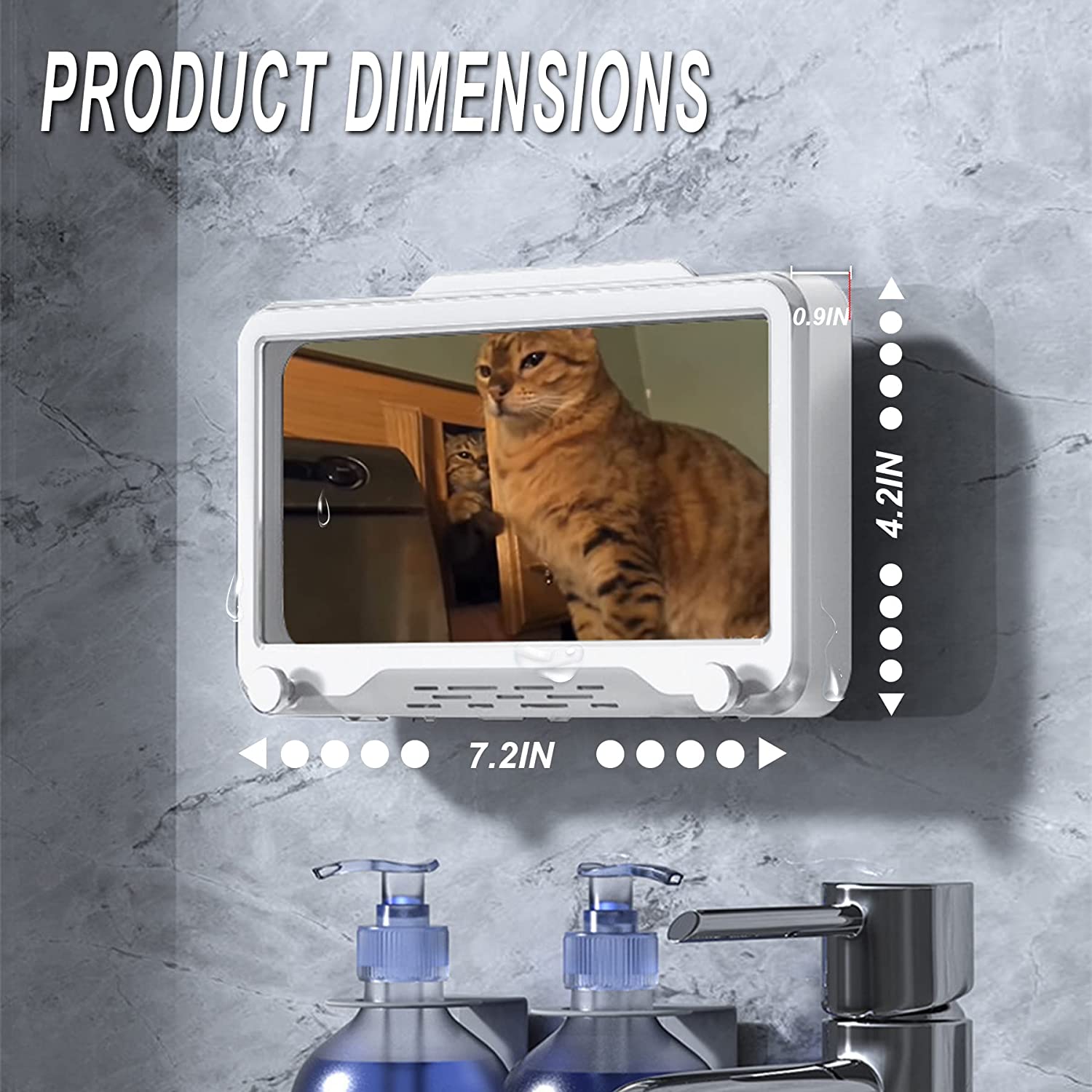 Buy Waterproof Wall Mount Shower Phone Holder Case, Rotatable