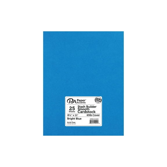 Cdstk Stash Builder 8.5x11 65lb Bright Blue (25 sheets)