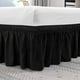 thumbnail image 4 of Falda de cama abatible cama elástica ajustable colchón de poliéster con volantes colchón decoración suministros de cama, 200x200 + 40, negro Advancent HA004051-04, 4 of 7