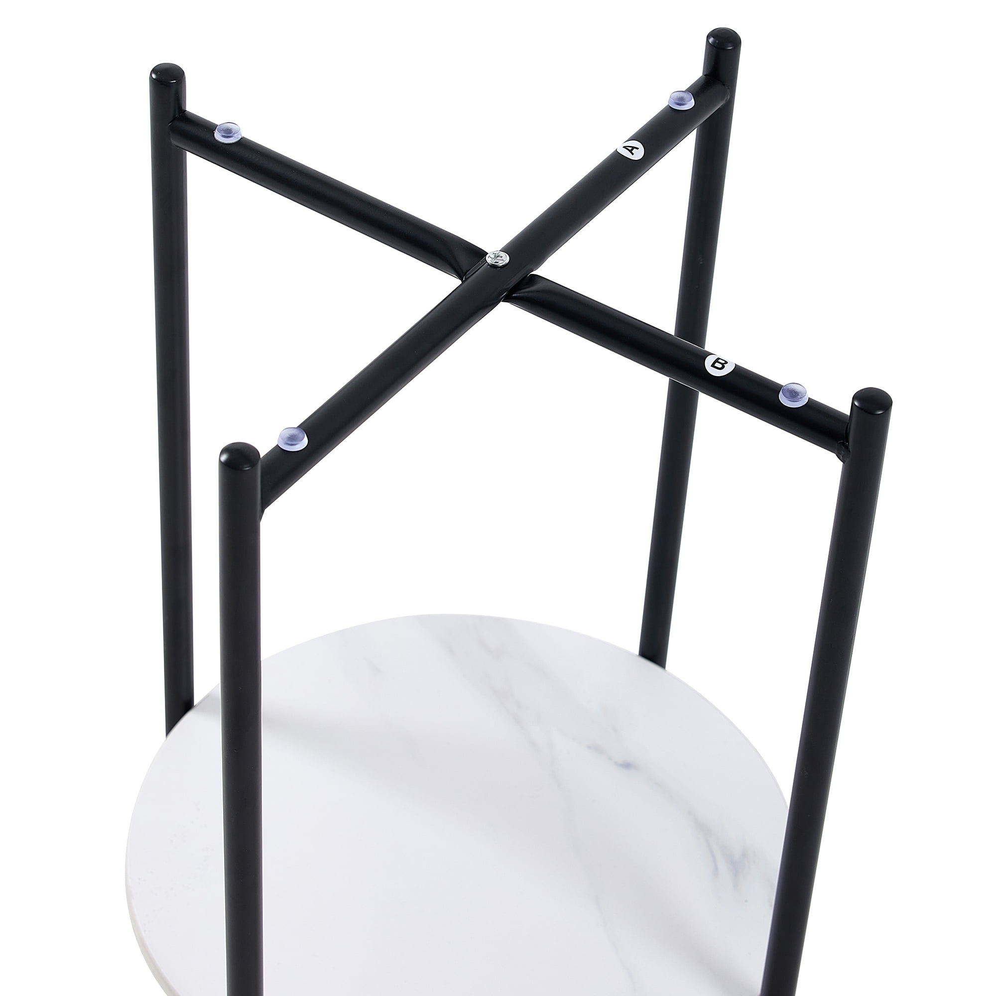Yardi Yard 2-Tier Small Accent Table with with Faux Marble Tabletop, Round Metal Black End Table for Sofa Side Yardi Yard 2-Tier Small Accent Table with with Faux Marble Tabletop, Round Metal Black End Table for Sofa Side