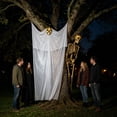 thumbnail image 6 of 10ft Tall Halloween Black Gauze Hanging Ghost Prop, Sound Activated Light Up Skull Ghost, Spooky Large Decor for Outdoor Indoor House Horror Party, 6 of 9