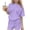 Purple, variant on BXSRUTA Kids 2 Piece Short Sleeve T-Shirt and Shorts Set Soft Breathable Cotton Like Casual Lounge Summer Outfit for Girls Boys Ages 3-15 Years