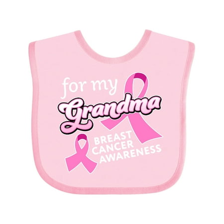

Inktastic For My Grandma-Breast Cancer Awareness Gift Baby Boy or Baby Girl Bib