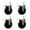 4 Swivel - Total Lock Brakes - Black, variant on 3.5 Inch Phenolic Wheel Swivel 3/4 Inch Threaded Stem Caster Set Service Caster