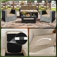 thumbnail image 6 of Topchances 6Pcs Patio Cushion Covers, Stretch Outdoor Water Resistant Sofa Cushion Cover Replacement for Patio Furniture Protector (Khaki), 6 of 9