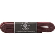 Flat Wide Waxed Boot Laces - 54" Burgundy