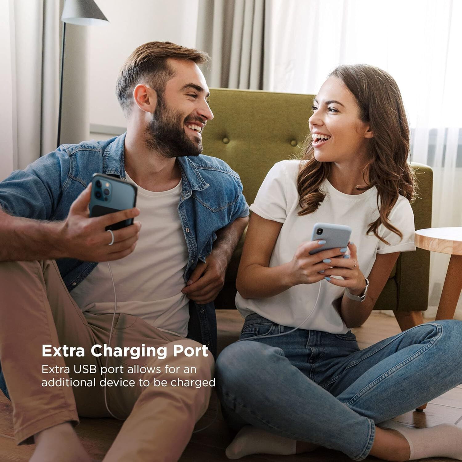 iHome Magnetic Portable Power Bank with Ring Stand, 5,000mAh, MagSafe Compatible, for iPhone 12 & 13