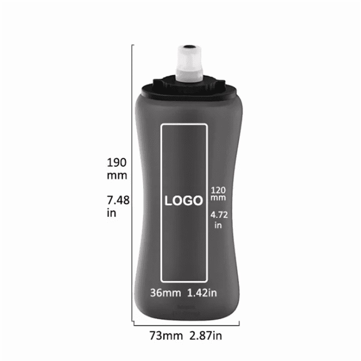Soft Flask 11.8oz 350ml Soft Silicone Quick Grip Chill Handheld Water Bottle, Collapsible for Running Hydration Morning Jogging Climbing Cycling Sports Activity 3 Pcs