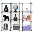 thumbnail image 5 of Gymax 12 Cube Grid Wire Organizer Wardrobe Shelves Bookcase DIY, 5 of 10