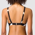 thumbnail image 2 of Womens Longline Triangle Bikini Top Swimsuit with Ring Front Detail, 2 of 6