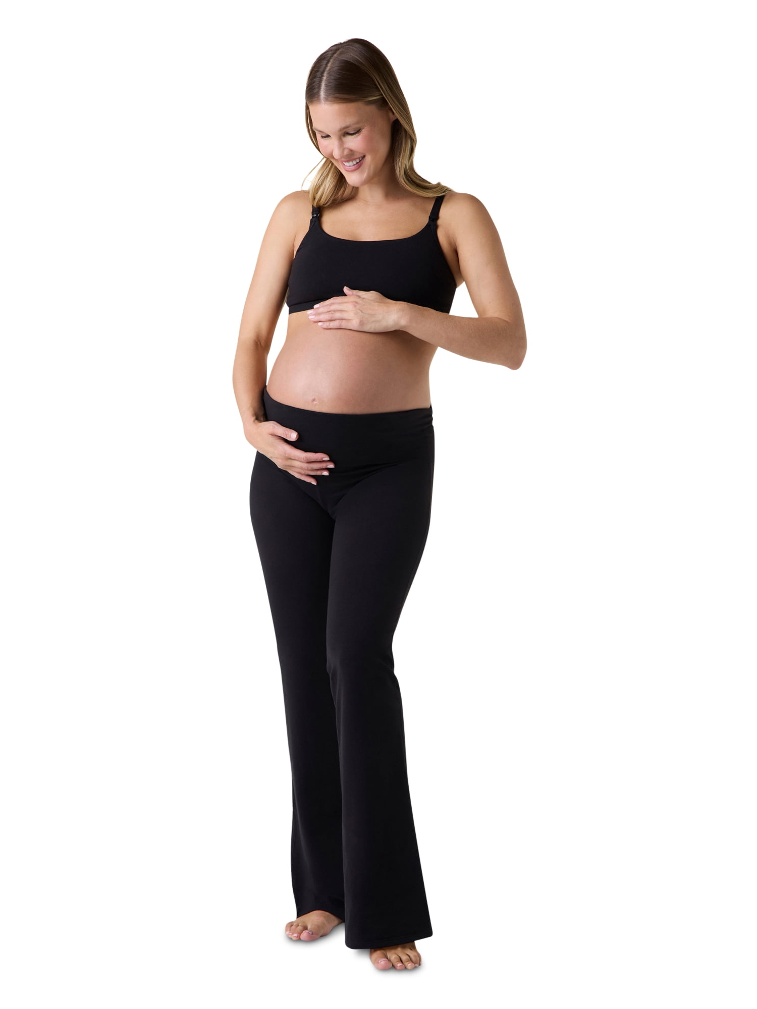 Ingrid & Isabel For Every Belly Women's Maternity Cotton Jersey Fold over Pant, Sizes S-XXXL