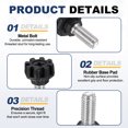 thumbnail image 3 of Uxcell 8 Pcs M8 Thread Adjustable Furniture Levelers, 1.3 x 0.79" Screw Leveling Feet with 8 Pcs 0.79" Coupling Nut Anti Slip Floor Protector for Table Chair Cabinet Desk Sofa Workbench, 3 of 6