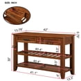 thumbnail image 2 of Aukfa 42" Console Table with 2 Drawers, Entryway Sofa Table for Living Room, Long Wooden Hallway Side Table,Cherry, 2 of 8