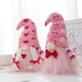 thumbnail image 3 of SUSUchens - Muñeca sin rostro con símbolo fino, tejido estético de algodón, decoración navideña de gnomo rosa para el hogar y los hombres, 3 of 8