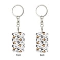 thumbnail image 2 of Goofa French Bulldog3 Printed Rectangular Metal Keychain Bag Charm Floral Charm for Purse Keys Metal Keyring Gift for Women Accessories, 2 of 7