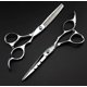 thumbnail image 1 of Juego de tijeras profesionales de corte de cabello de 6 pulgadas con afiladas hojas de titanio y tijeras de entresacar para barbero., 1 of 5