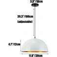 thumbnail image 7 of Simple Semicircle Metal Pendant Lamp for Dining Room, Retro Industrial Style Dome Pendant Light Fixture for Kitchen Island, Vintage Rustic Farmhouse Pendant Lighting for Bedroom, 7 of 7
