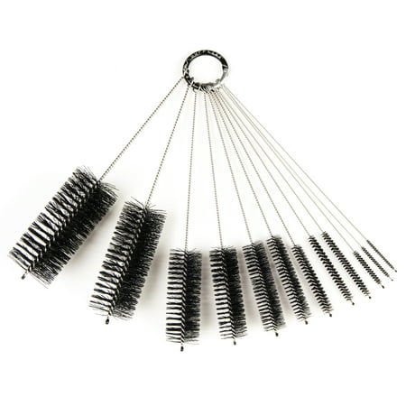 

8 Inch Nylon Tube Brush Set 12 Piece Variety Pack | for Cleaning Pipes Straws Hookahs Bottles Jewelry Vaporizers etc