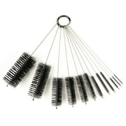 8 Inch Nylon Tube Brush Set, 12 Piece Variety Pack | for Cleaning Pipes, Straws, Hookahs, Bottles, Jewelry, Vaporizers, etc