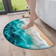 thumbnail image 6 of Rirozkan Entryway Rug, Half Circle Shape Absorbent Foot Mat, 24 by 16 Inch Non Skid Door Carpet, for Bathroom, Kitchen, and Household Entrance, A, 6 of 6