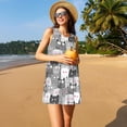 thumbnail image 3 of Balery Cats Group Vestidos de verano para mujer con estampado: vestido holgado sin mangas, vestido playero informal y cómodo para días calurosos., 3 of 7