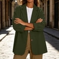 thumbnail image 2 of Tqcoqu 2026 Fall Lightweight Comfy Lapel Blazer Jacket, Long Sleeve Button Front Casual Loose Coat with Pockets,Women's S-XXL, 2 of 10