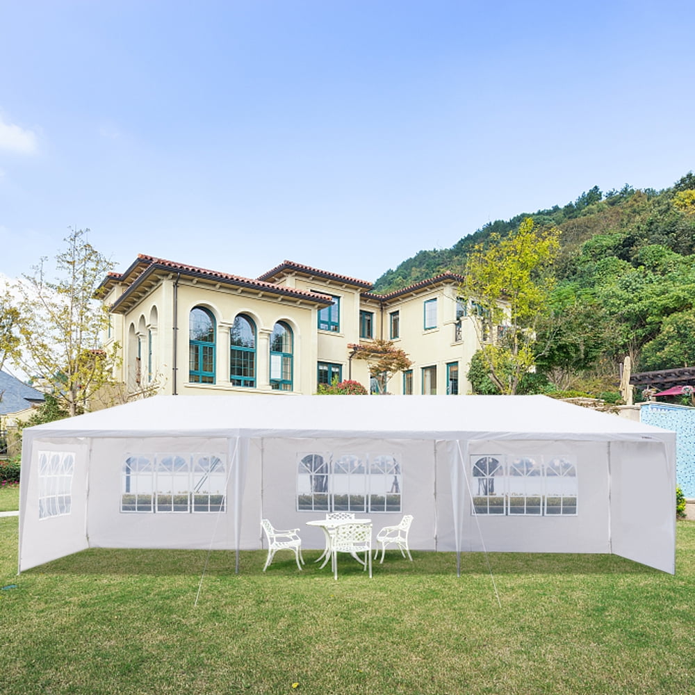 Kadyn 10' x 30' Eight-sided Double-door Canopy Tent, Waterproof Durable Tent with Spiral Tubes, Camping Shelters for Parties Garden Pool, White Kadyn 10' x 30' Eight-sided Double-door Canopy Tent, Waterproof Durable Tent with Spiral Tubes, Camping Shelters for Parties Garden Pool, White