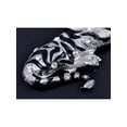 thumbnail image 4 of Crouching Tiger Black White Painted Enamel Striped Shiny Tiger Pendant Necklace, 4 of 4