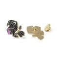 thumbnail image 3 of Creative Zinc Alloy Brooches Enamel Lapel Pin with Iron Butterfly Clutches or Rubber Clutches Bird with Rose Golden Black 30x20mm Pin: 1mm, 3 of 3