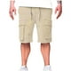 thumbnail image 2 of pstuiky Abreviatura para hombres, Pantalones cargo casuales de color sólido para hombre, para ejercicio, a la moda, para exteriores, con cordón, cintura elástica, pierna recta, bolsillos, 2 of 4
