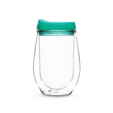 Wine Traveler - Traveler Double Walled Wine Tumbler in Green by True