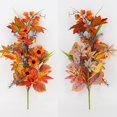 thumbnail image 5 of 2PCS Artificial Fall Flowers Bouquets,Fall Stems for Vases,Faux Autumn Flowers with Maple Leaves,Pumpkins,Sunflower,Hydrangea and Berries,Thanksgiving Floral Arrangements,Fall Table Centerpieces, 5 of 6
