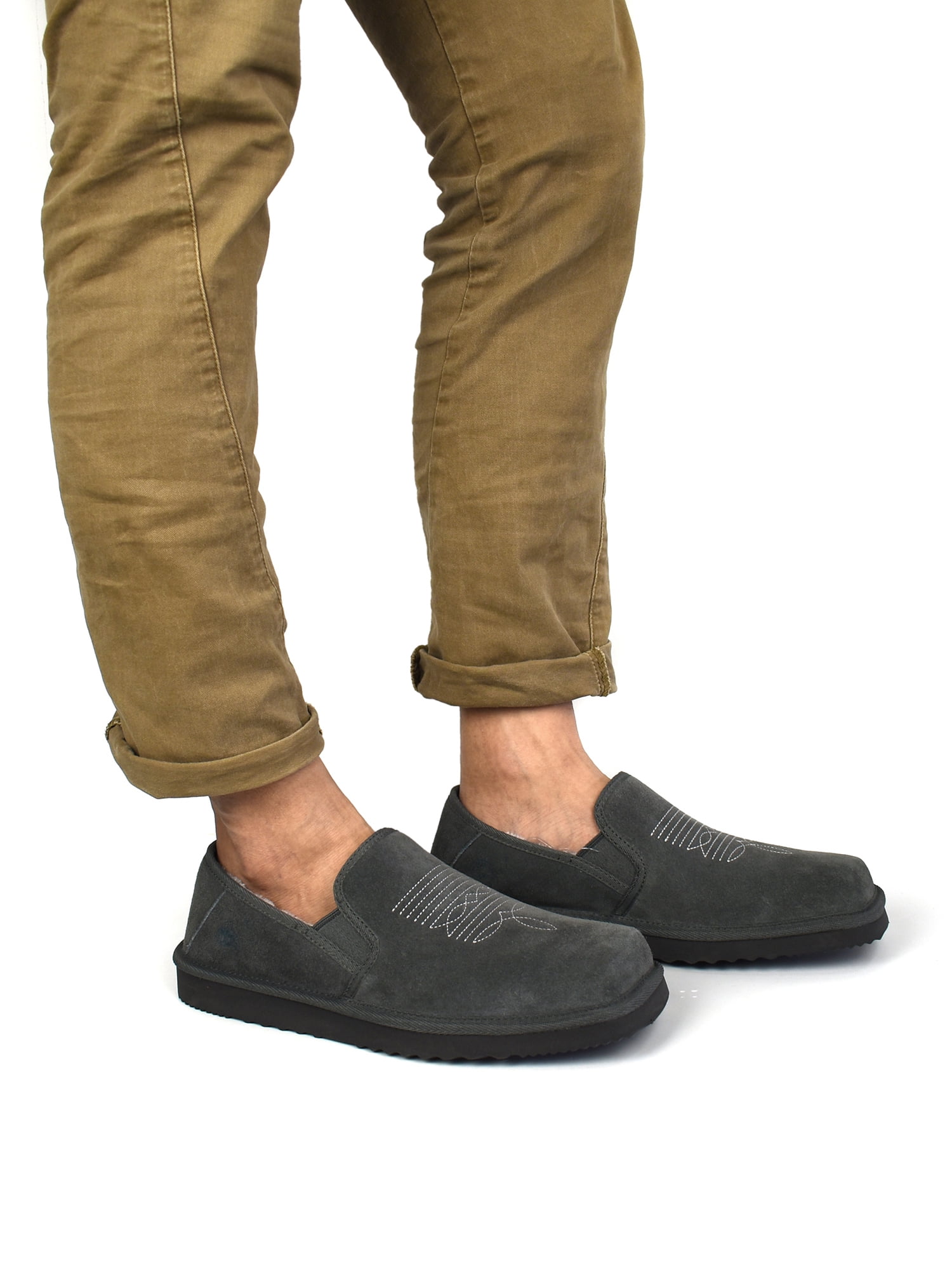 George Men's Genuine Suede Western Slippers