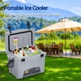 thumbnail image 4 of Pinypikaka 20QT/35QT Portable Ice Cooler, Heavy Duty Ice Chest with Portable Cup Holder, Fish Ruler, Bottle Openers, Camping Cooler for Beach Boat Fishing Picnic Travel, 4 of 7