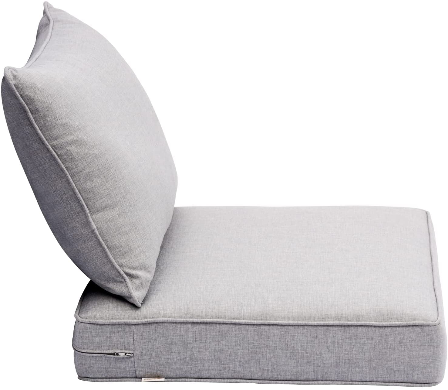 Ovios Back and Seat Cushion Set for Outdoor Furniture, 2-Piece Replacement Cushions for Deep Seating Patio Chair, Outside Pads for Porch, Deck and Garden Seats