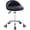 Black, variant on PU Leather Round Rolling Stool with Back Rest Height Adjustable Swivel Drafting Work SPA Task Chair with Wheels Black