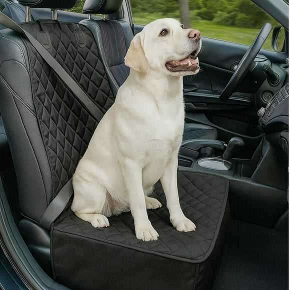 Funda de asiento delantero para perros PAWISE 2 en 1, impermeable con cinturón, 43 x 46 cm