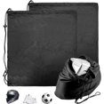 thumbnail image 1 of 2PCS Motorcycle Helmet Bags, Lightweight Drawstring Bag Welding Hood Storage Pocket, Velvet Cloth Packing Large Protective Pouch for Ski Snowmobile Bicycle (2PCS) -, 1 of 6