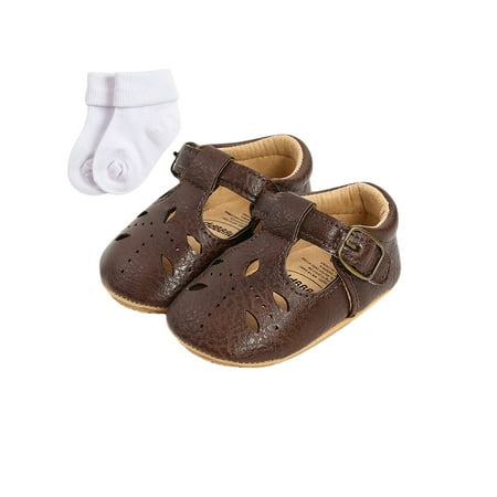 

Bagilaanoe Newborn Baby Boy Girl Spring Autumn Shoes 6-18 Months Breathable Hollow Non-slip Sole Classic Round Head Shoes