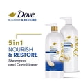 thumbnail image 3 of Dove Nourish and Restore 5-in-1 Shampoo (33.8 Fluid Ounce), 3 of 12