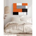 thumbnail image 3 of Burnt Orange Black Grey Wall Art for Living Room,Canvas Picture Wall Decor for Bathroom Bedroom,Modern Irregular Geometric Abstract Painting Artwork for Office Hallway Dining Room Decor 16"x20", 3 of 8